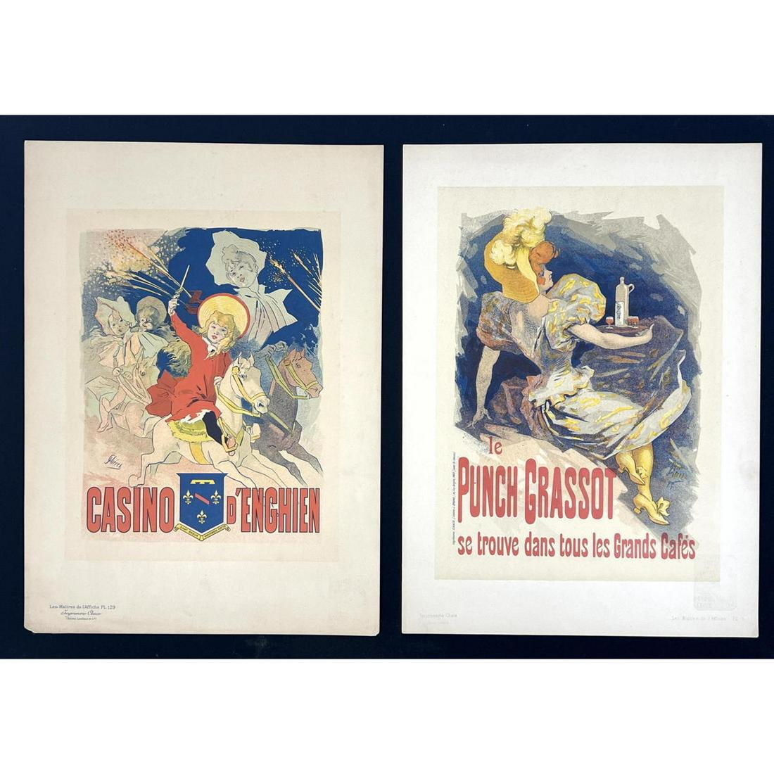 2pc French Advertising Prints. 1). "Casino d'Enchien" (1 of 16)
