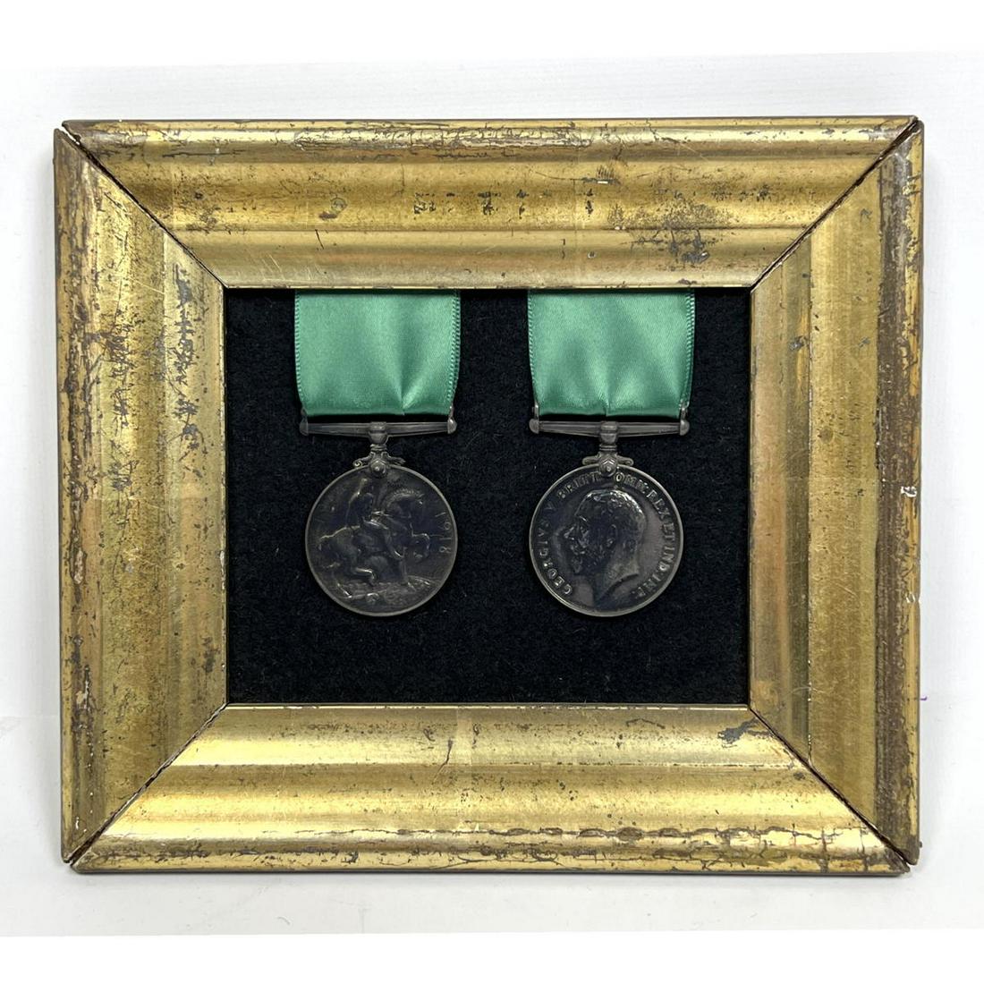 2 Rare Silver Named Medal    George V BRITT. OMN: REX ET (1 of 7)