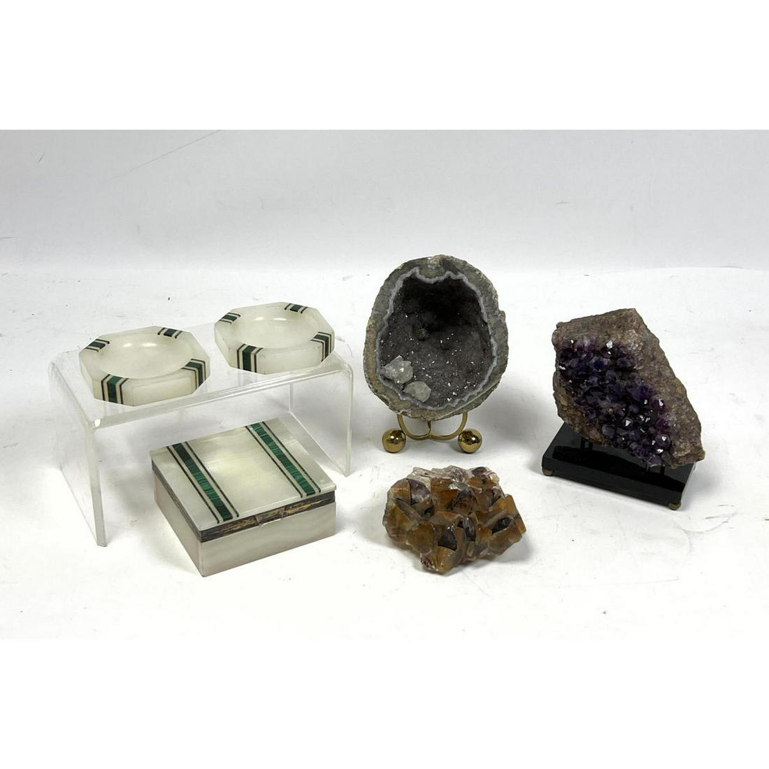 6pc Design Lot. Includes Malachite, Onyx Hinged Box and (1 of 16)