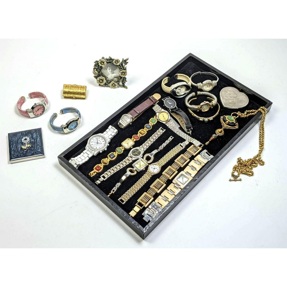 Jewelry Lot Mostly Watches plus Picture frame, treasure (1 of 16)