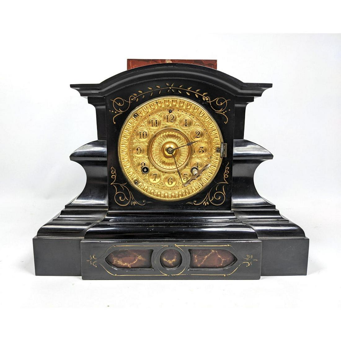 Antique ANSONIA Carved Marble and Stone Clock. Decorati (1 of 16)