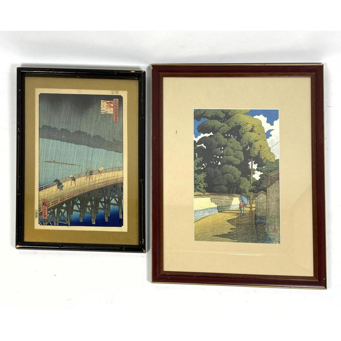 HIROSHIGE Woodblock print and Contemporary copy of KAWASE HASUI (1 of 16)