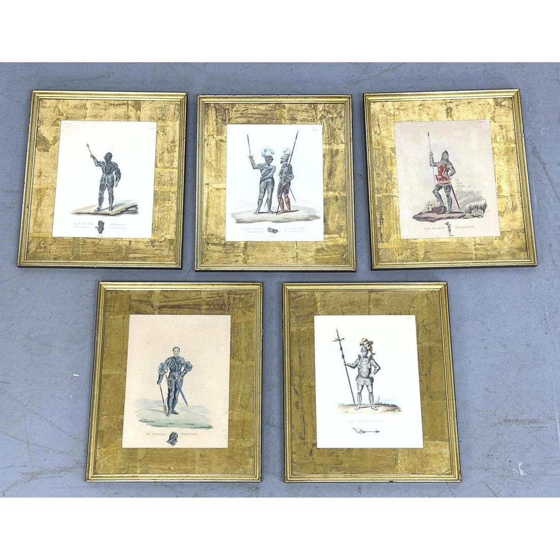 5pc Set Vintage Lithographs of Armor. (1 of 10)