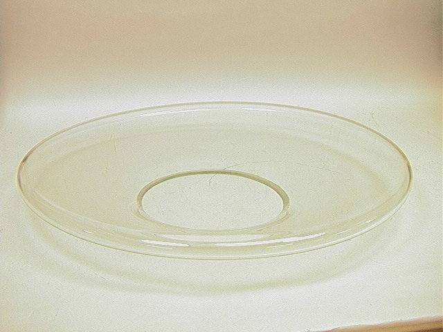 Signed VISTOSI Art Glass 25" Bowl. Dated 73. Holl: Signed VISTOSI Art Glass 25" Bowl. Dated 73. Hollow Form Clear Glass Center Bowl. Large 25" bowl. Signed and dated.-- Dimensions: H: 3.5 inches: W: 25 inches: D: 23 inches --- Condition (General): Ver