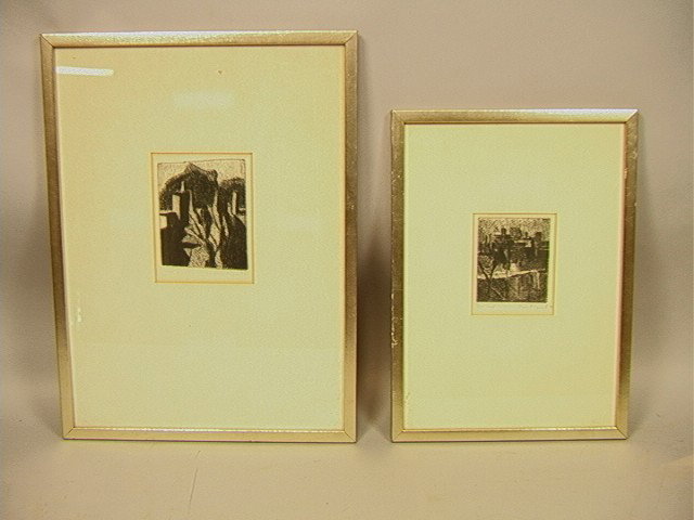2 PCS STUART EGNAL Landscape Etching Prints. STU: 2 PCS STUART EGNAL Landscape Etching Prints. STUART M. EGNAL (Philadelphia Artist), 1940-1966. In a life too brief, Mr. Egnal created art passionately and prolifically. A graduate of the Philadelphia 