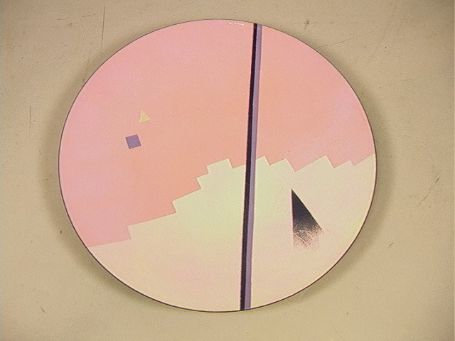 Large MEMPHIS Enamel Charger BALUIAS L.A. Memphis: Large MEMPHIS Enamel Charger BALUIAS L.A. Memphis style charger. Signed and dated 82. -- Dimensions: : W: 17 inches --- Condition (General): Excellent condition. Please contact us with specific questi