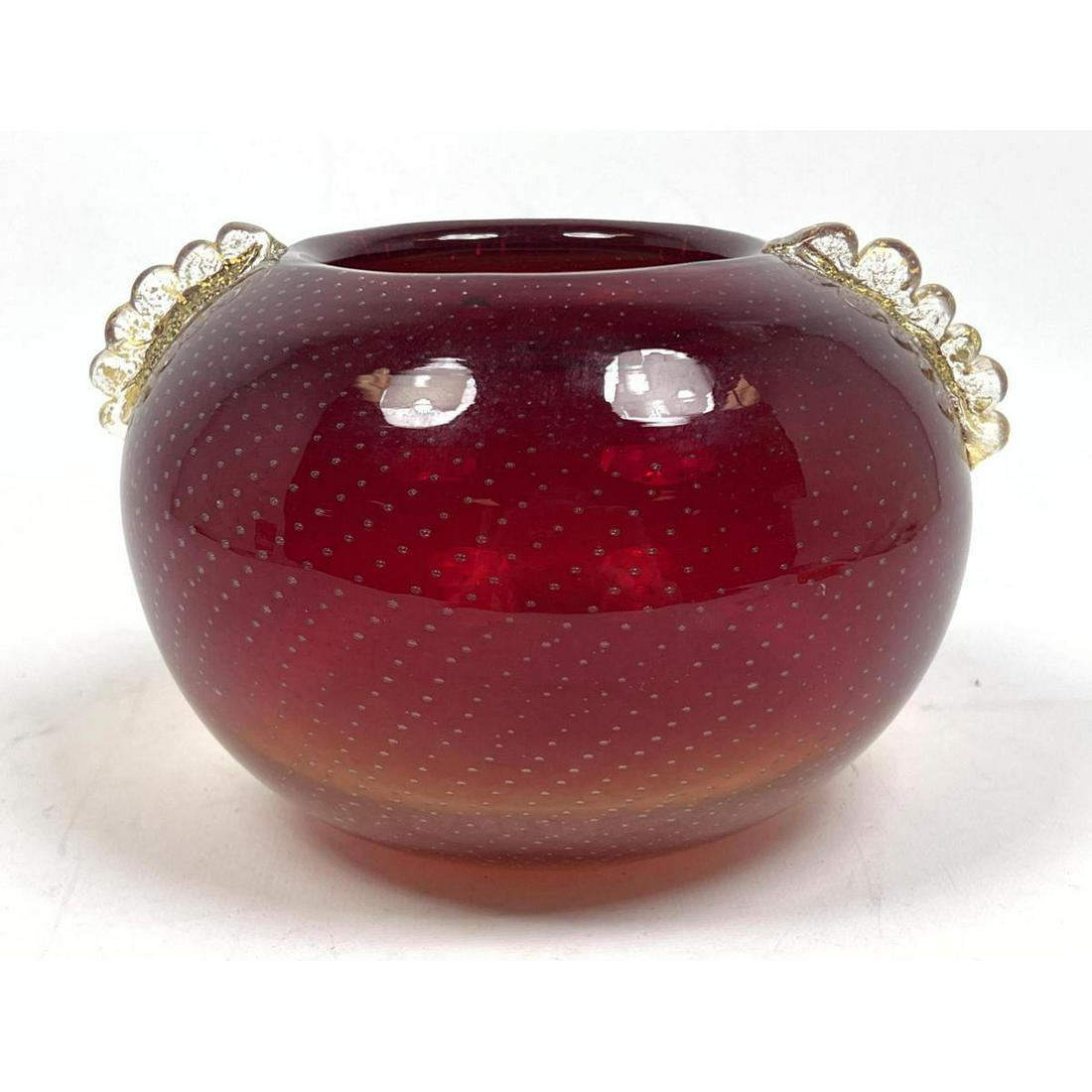 Barovier Seguso Ferro Amberina Bullicante bowl (1 of 7)
