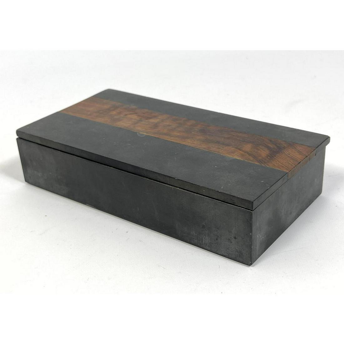 PAUL EVANS & PHILIP POWELL Slate & Walnut Box. (1 of 8)