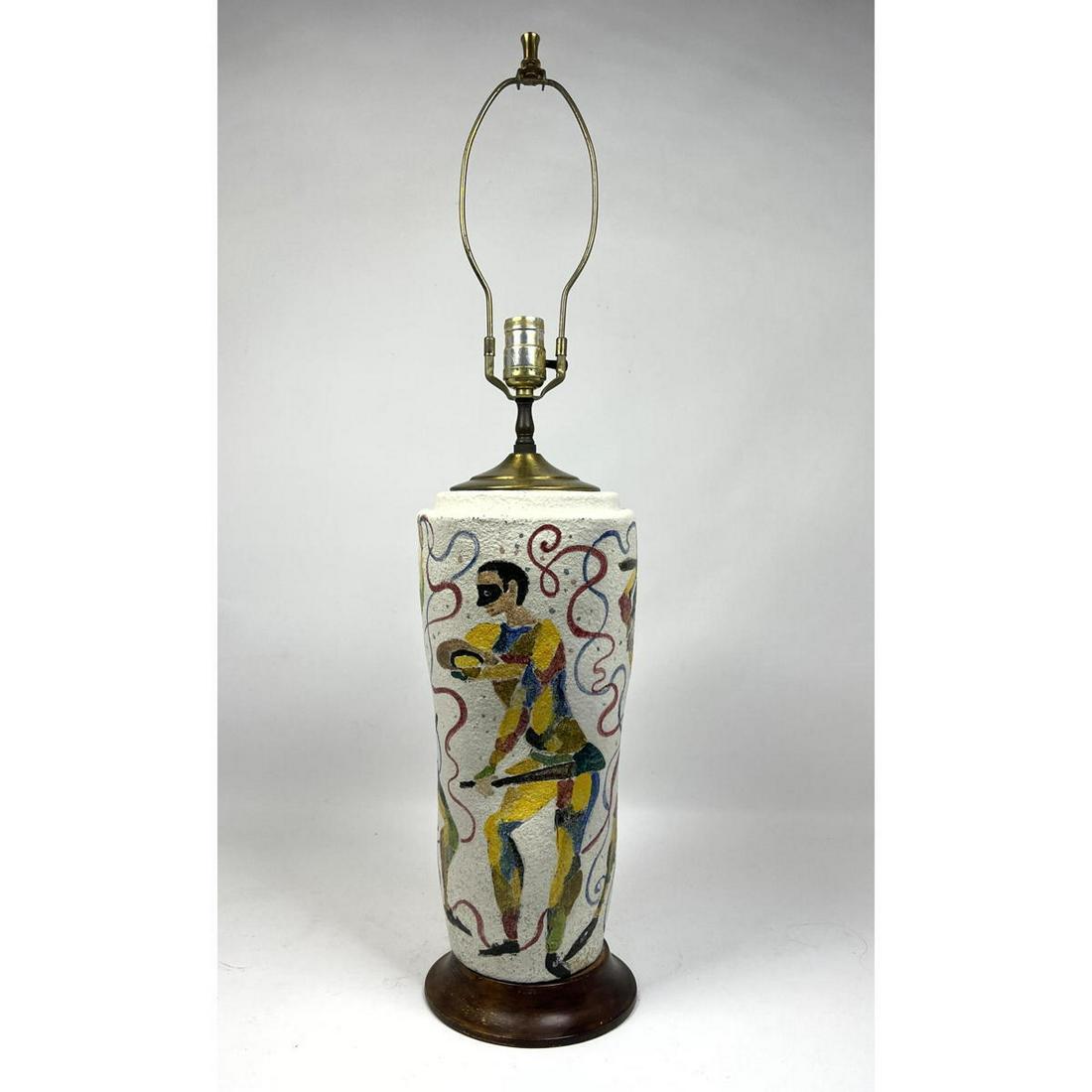 Marcello Fantoni Decorated Table Lamp. Figural decorati (1 of 11)