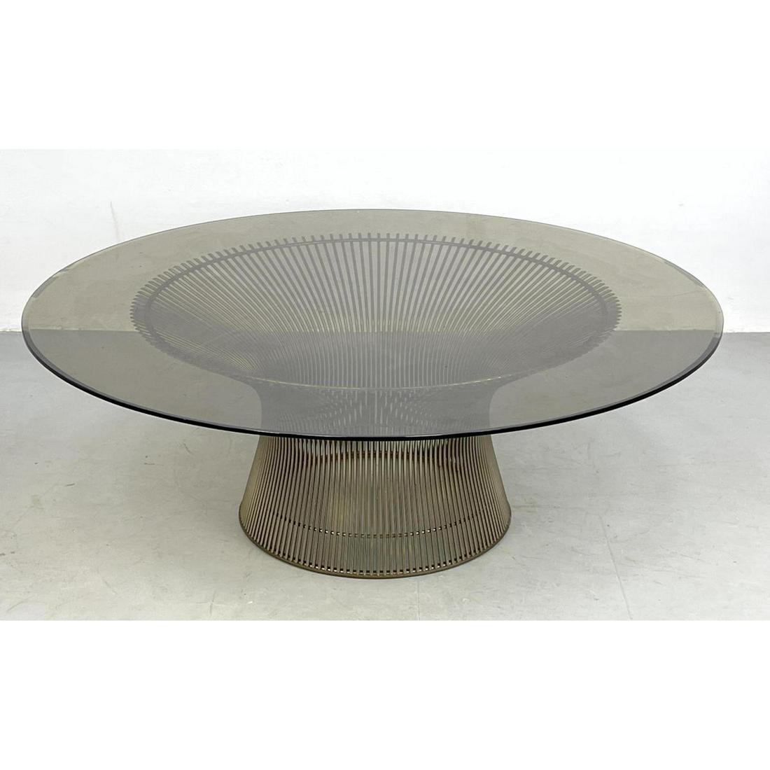 WARREN PLATNER  Coffee Table. Topaz Glass Coffee Table. (1 of 13)