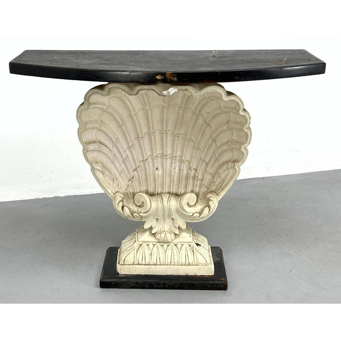 Shell Form Decorator Hall Console Table. Plaster shell (1 of 10)