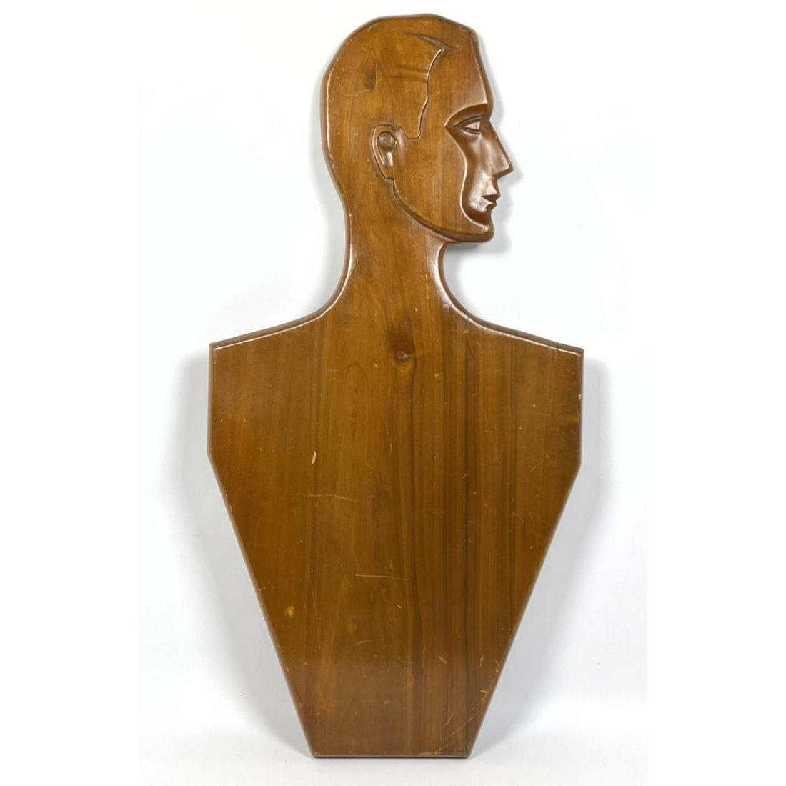 Frederic Weinberg Carved Wood Store Display: Frederic Weinberg Carved Wood Store Display Dimensions: H: 31 inches: W: 15.5 inches: D: 1 inches ---