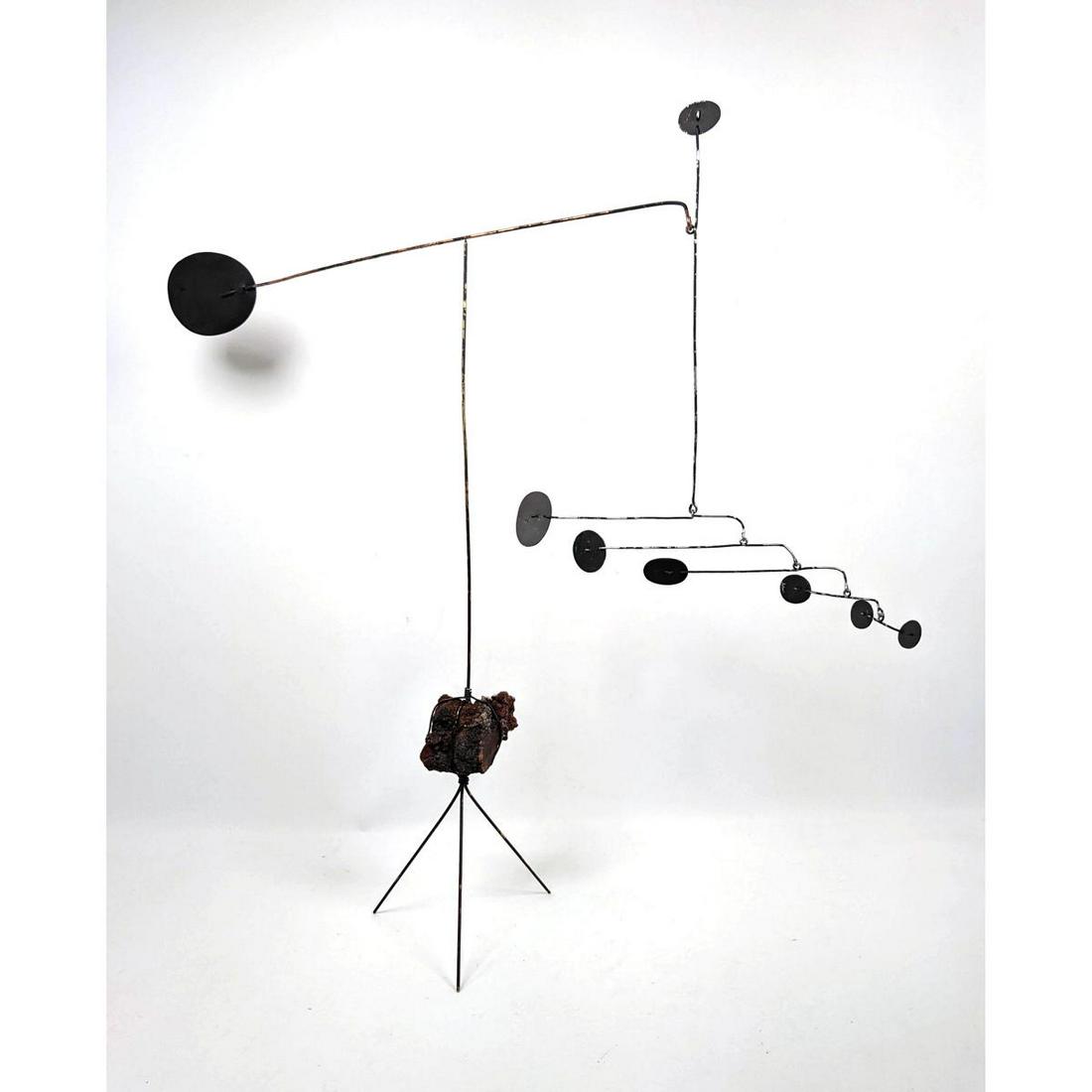 Modernist Metal Standing Mobile. Table Top Model with n (1 of 13)