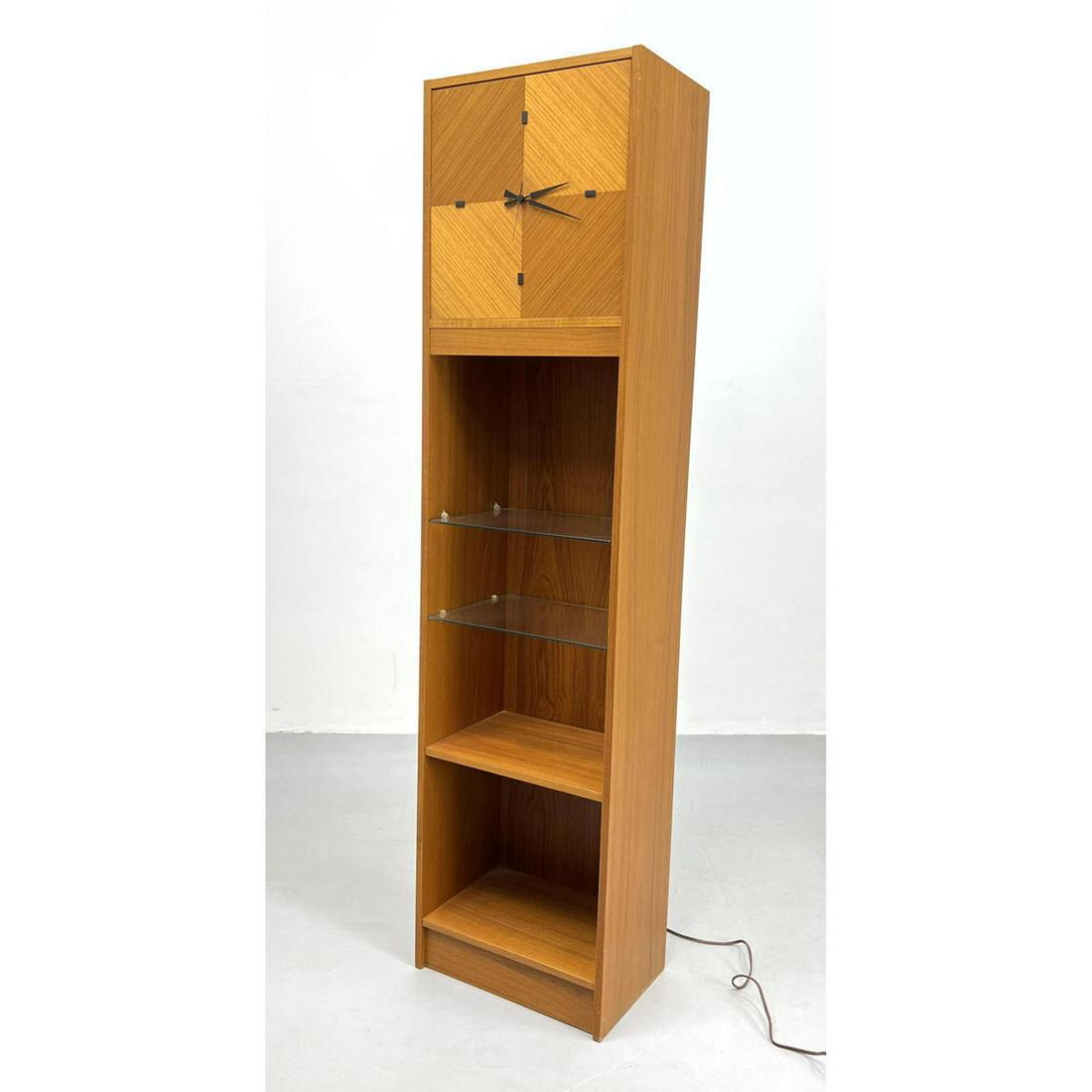 Danish Modern Teak Tall Case Clock.  Open lower section (1 of 12)