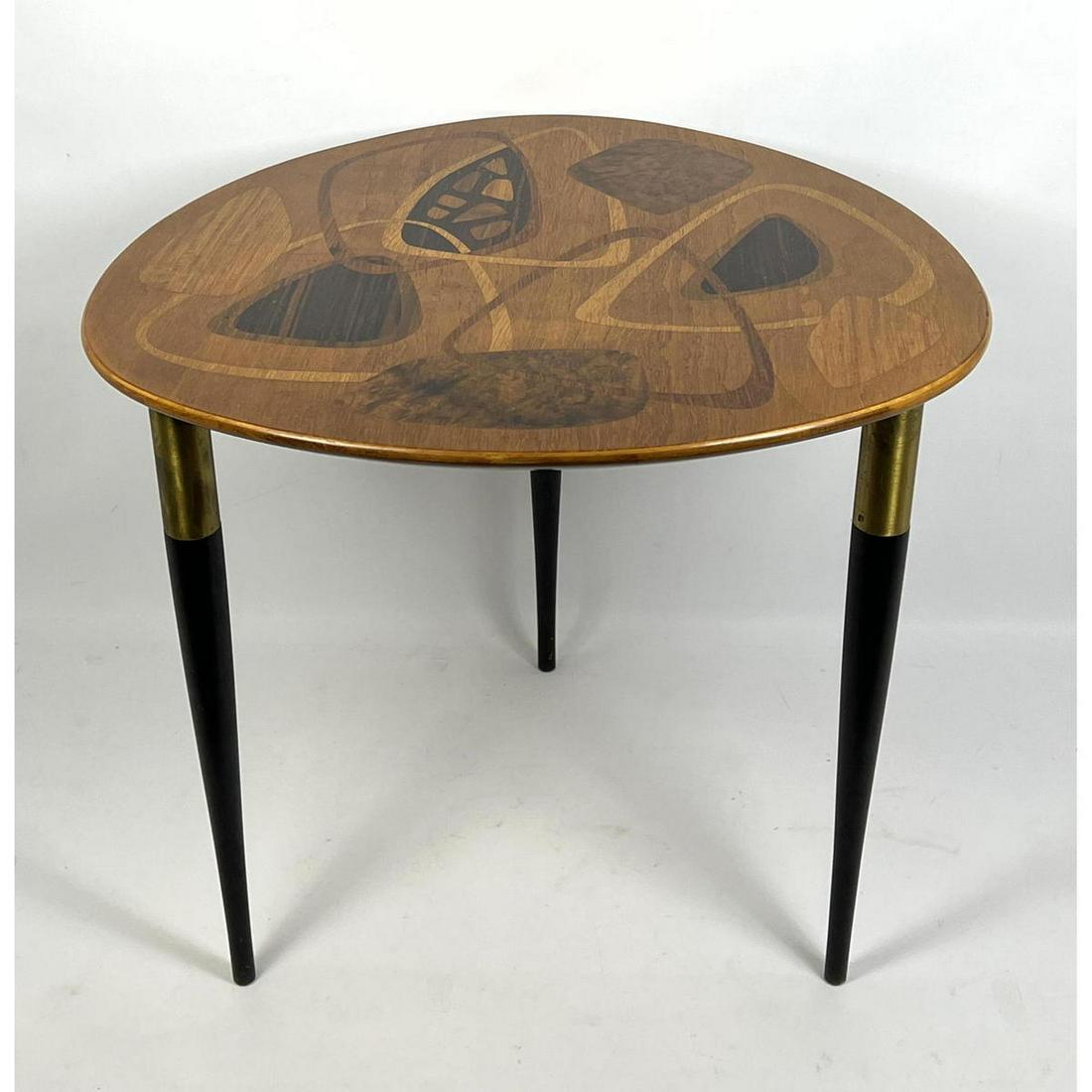 ERNO FABRY Inlaid Exotic Wood Side Table. Modernist Abs (1 of 12)