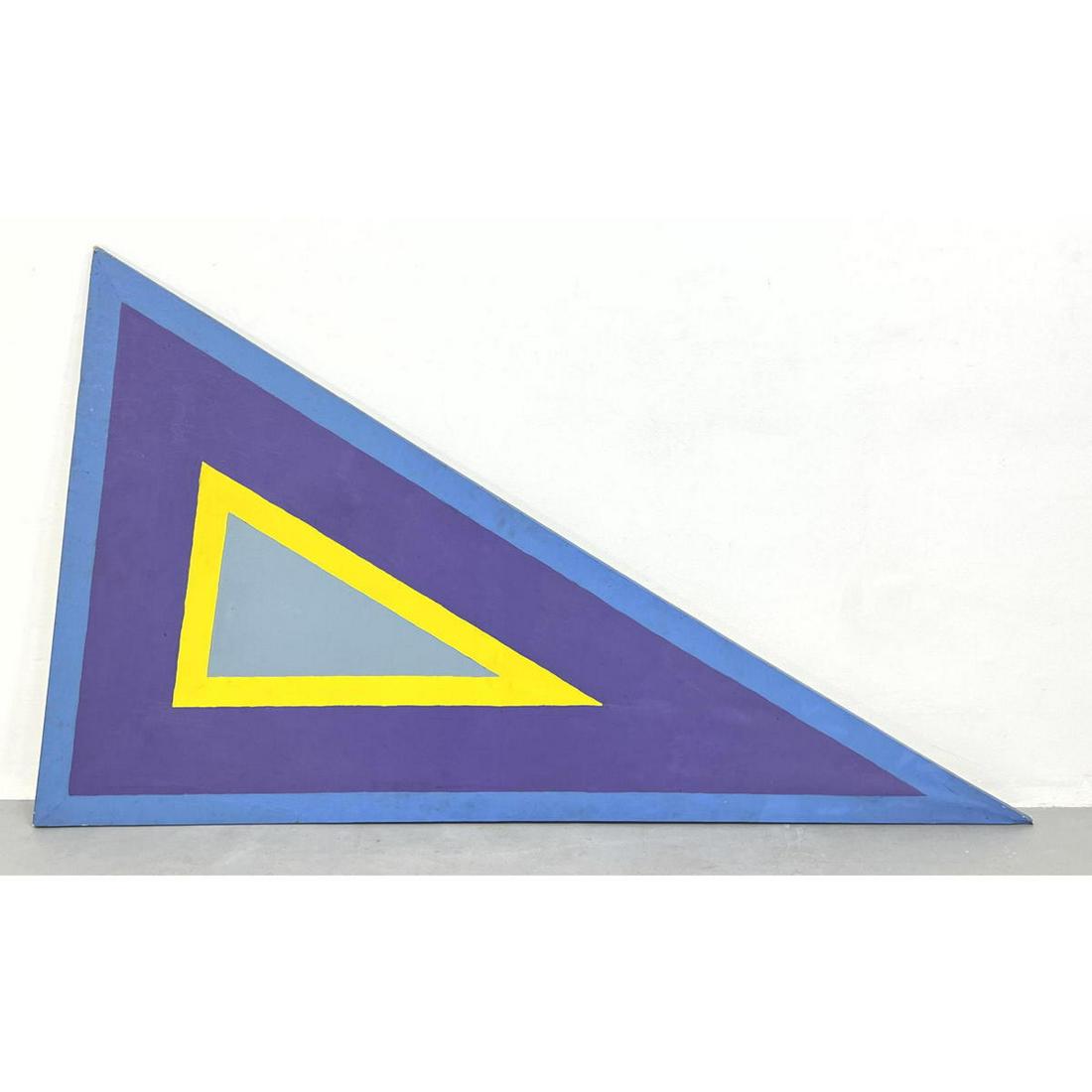 Large Triangle Hard edge oil on canvas painting from a (1 of 11)