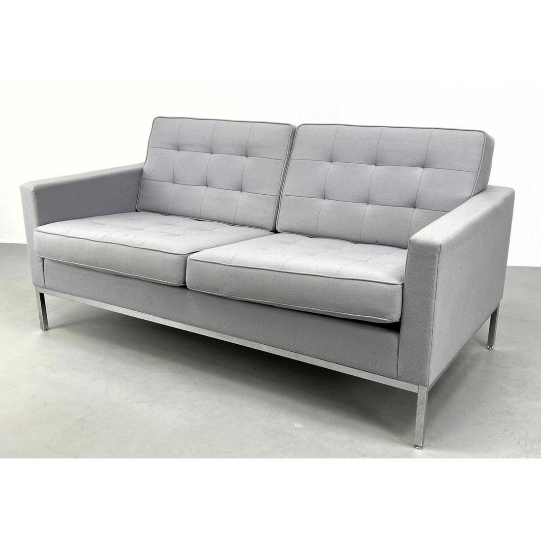 FLORENCE KNOLL for KNOLL STUDIOS Sofa Couch. Gray uphol (1 of 13)