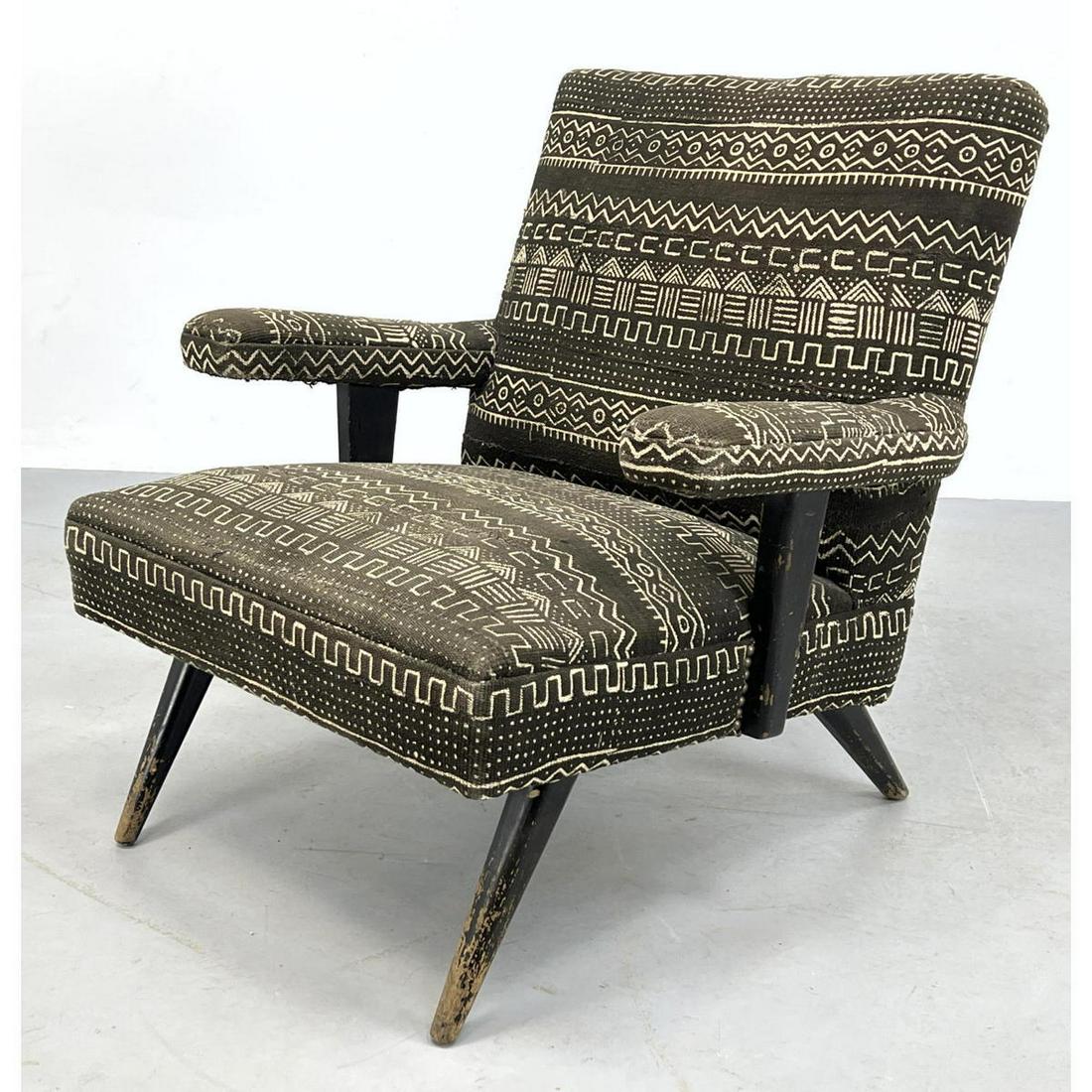 50s Modern Lounge with Black wood Frame.: 50s Modern Lounge with Black wood Frame. Dimensions: H: 30 inches: W: 30 inches: D: 29 inches - Seat Height: 15 inches ---