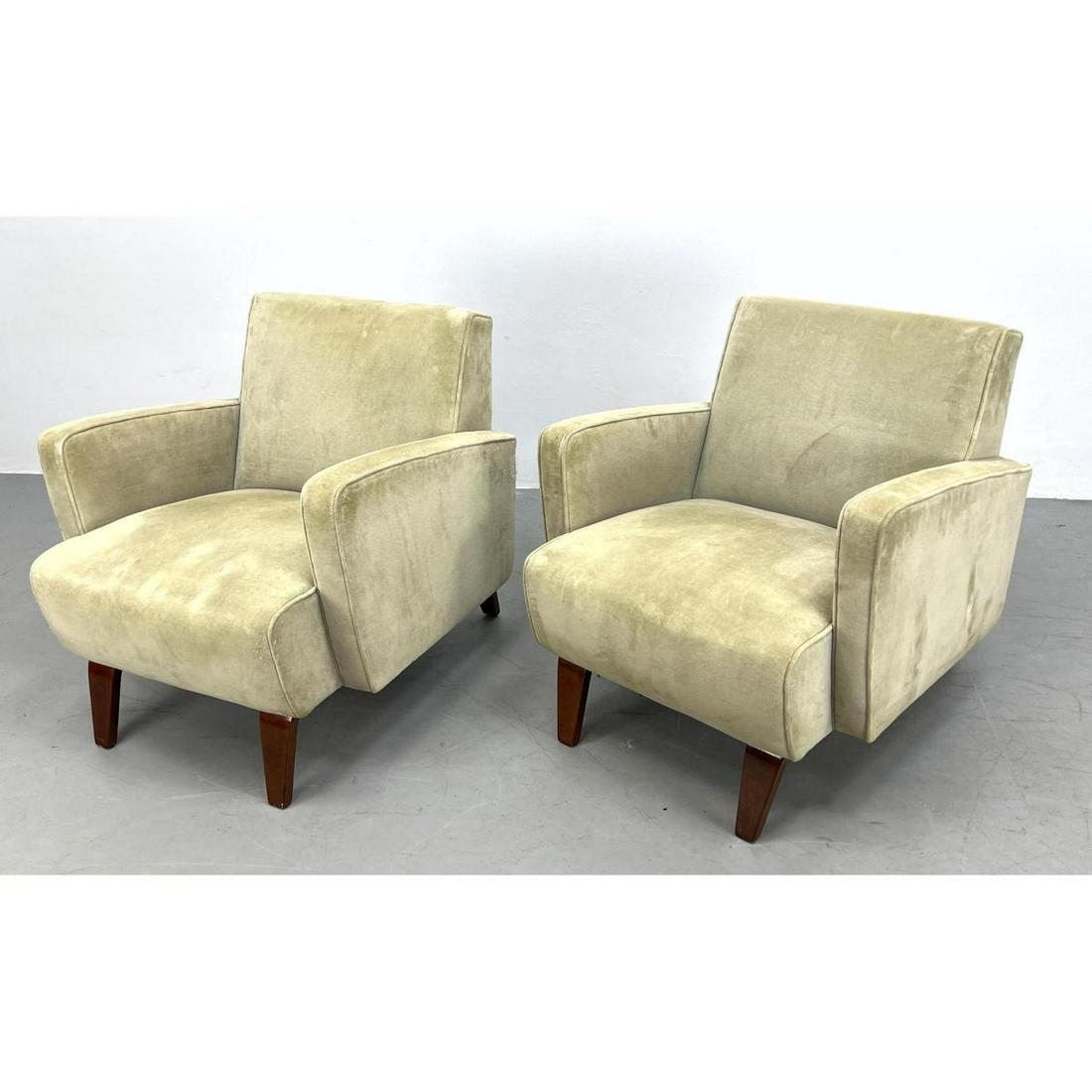 Pair Art Deco Steamline lounge chairs. Scandinavian. On (1 of 13)
