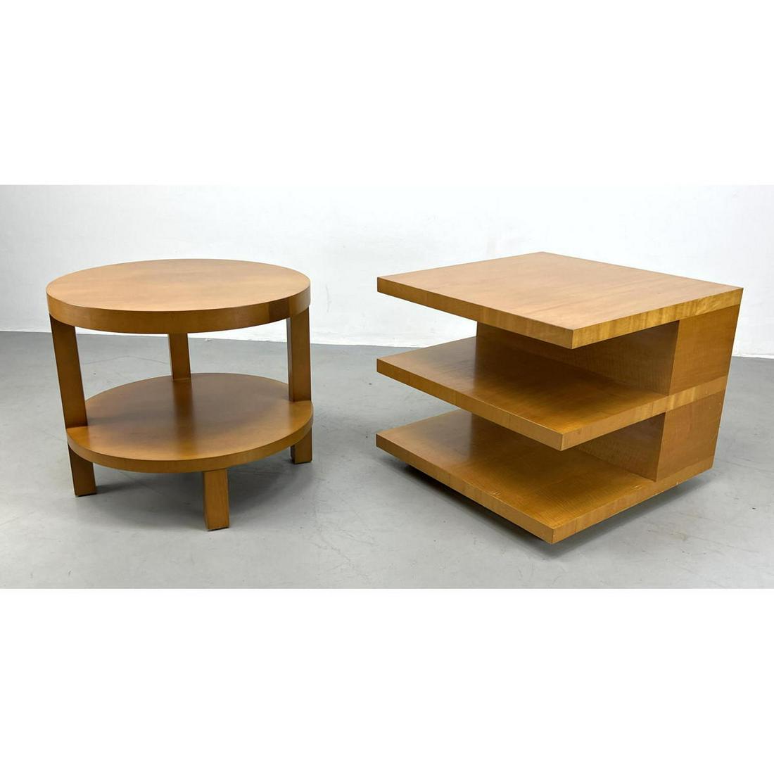 Pair Hickory Business Furniture Side Occasional Tables. (1 of 16)