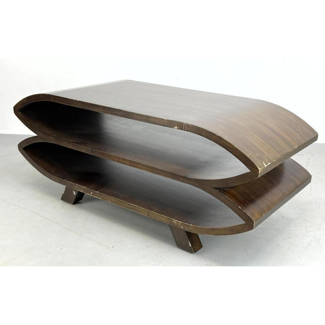 Contemporary Modern Double Layered Coffee Table. Curved (1 of 12)