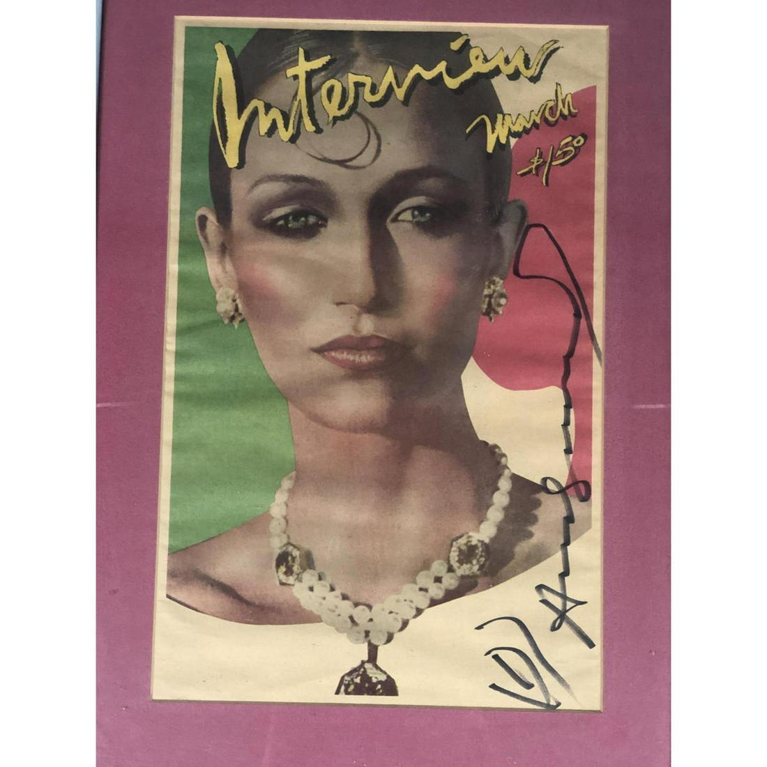 Signed ANDY WARHOL "Interview" Magazine Cover. March is (1 of 4)