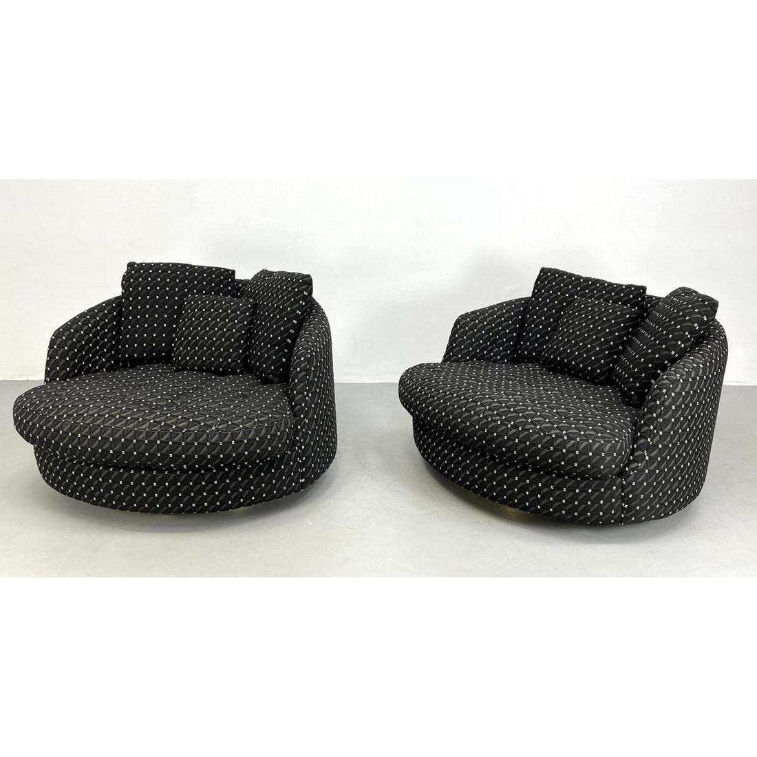 Pr Oversized MILO BAUGHMAN Thayer Coggin Lounge Chairs. (1 of 12)