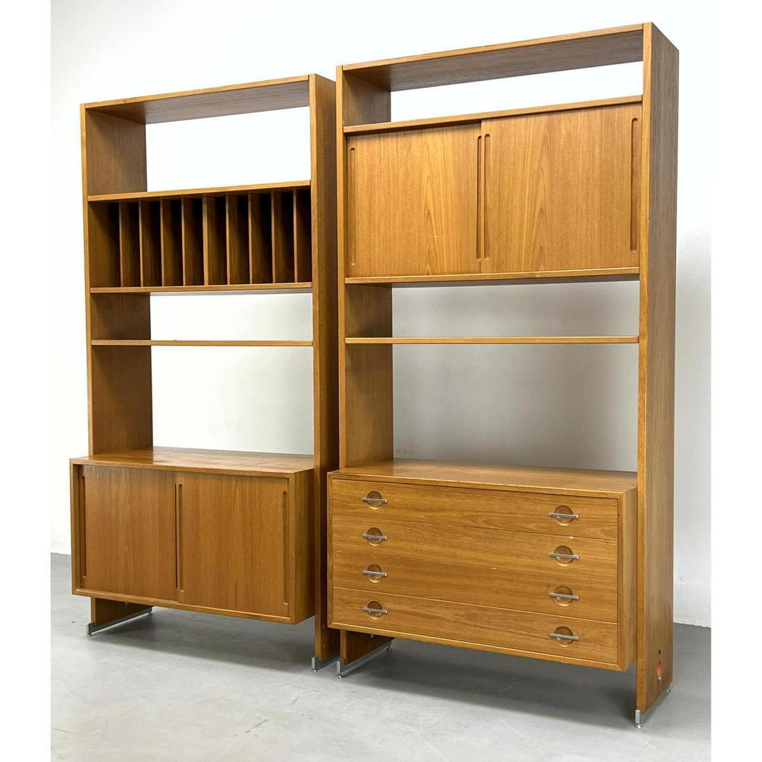 2pc HANS WEGNER Danish Modern Teak Wall Shelf Cabinets. (1 of 17)