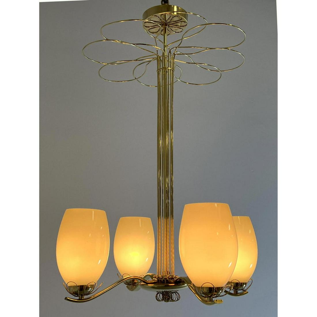 Paavo Tynell Style Brass Chandelier Pendant Lamp. Brass (1 of 15)