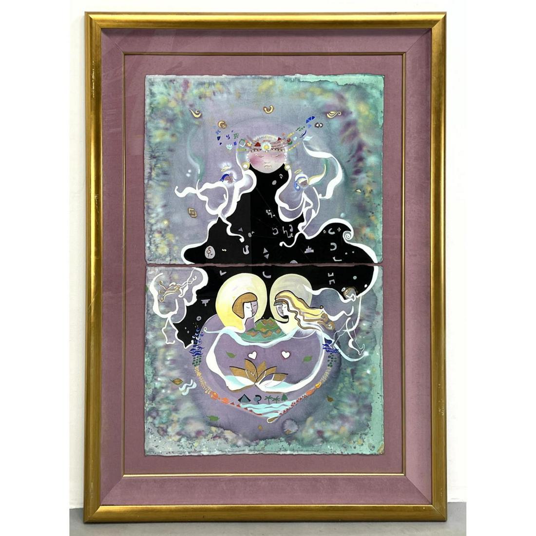 ANDREA SMITH Mixed Media Painting. 2 Part. Blessings of (1 of 10)