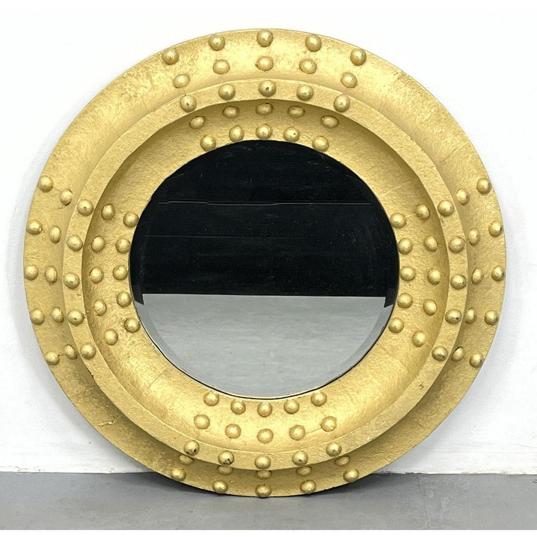Gold porthole mirror. Beveled mirror. Composite constru (1 of 7)