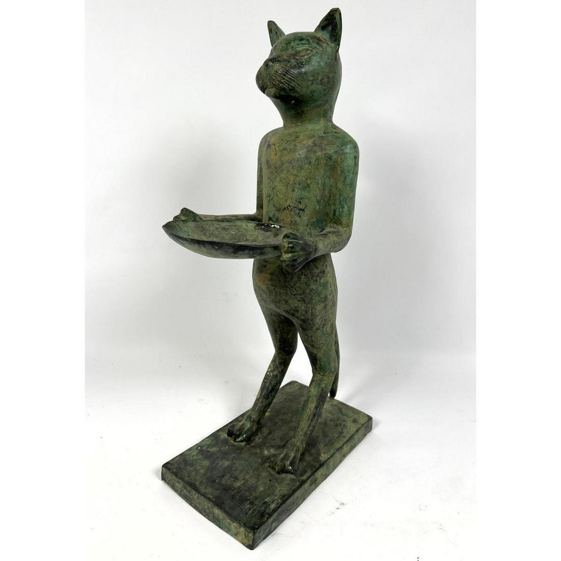 Giacometti style Figural Metal Sculpture. Cat Butler. " (1 of 7)