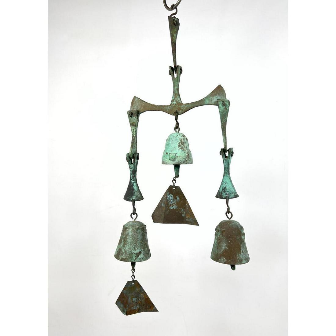 3 Bell PAOLO SOLERI for ARCOSANTI Bronze Wind Bell Chim (1 of 9)