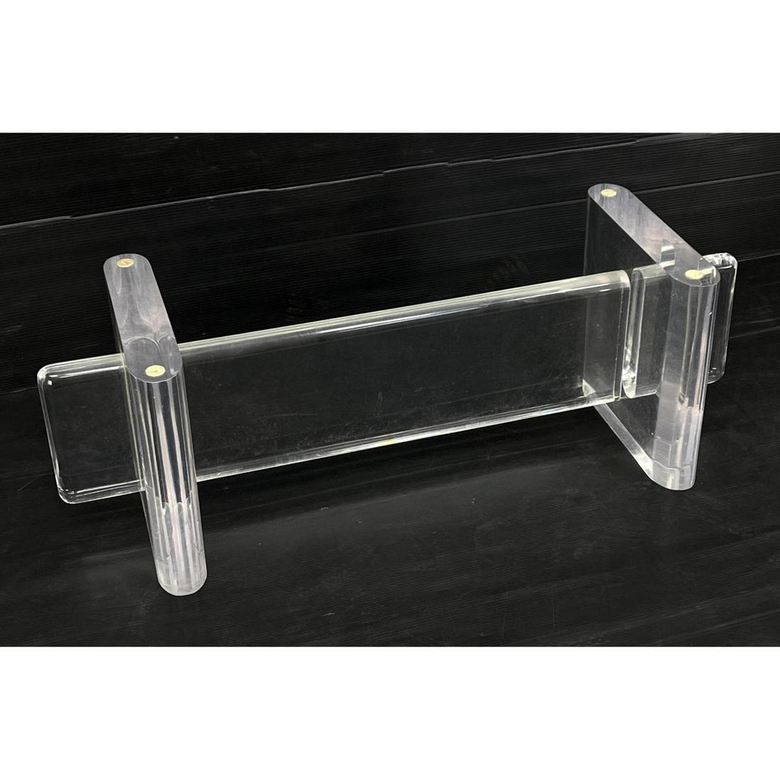 Heavy Thick Lucite Coffee Table Base. No top (1 of 10)