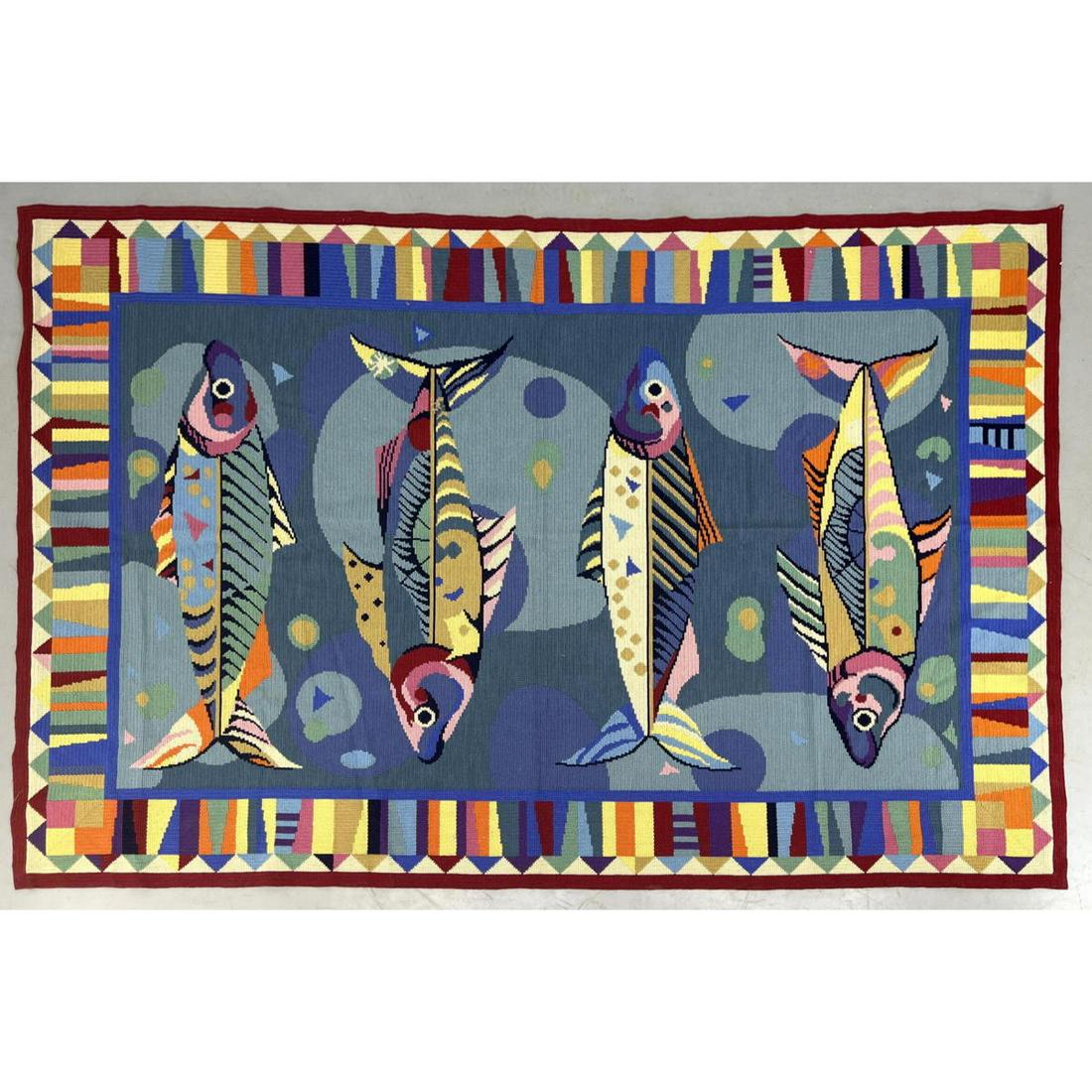 5'11 x 9'6 Mid Century Modern Decorator Carpet Rug. Woo (1 of 9)