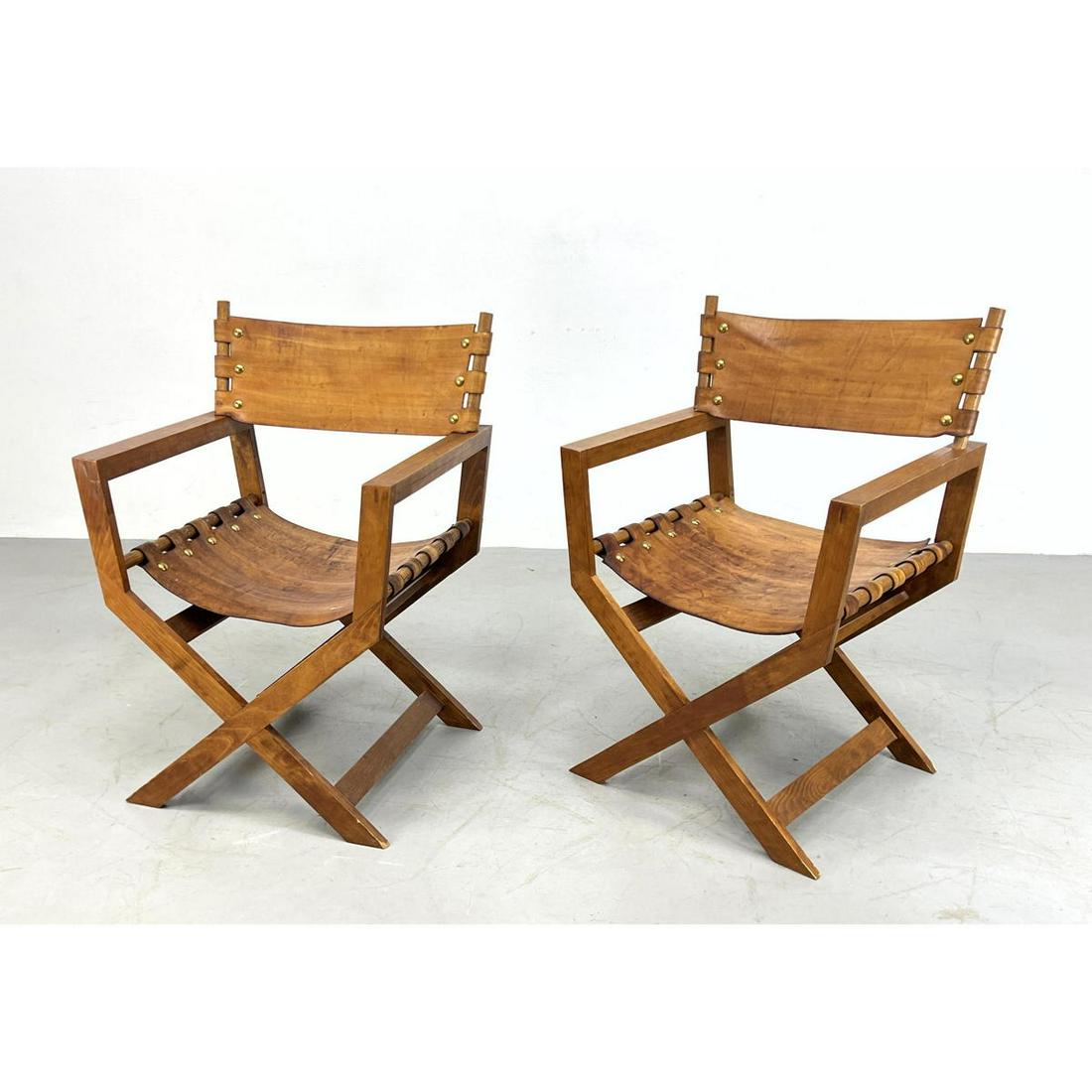 Pr Contemporary Director Style Chairs. Leather sling se (1 of 15)