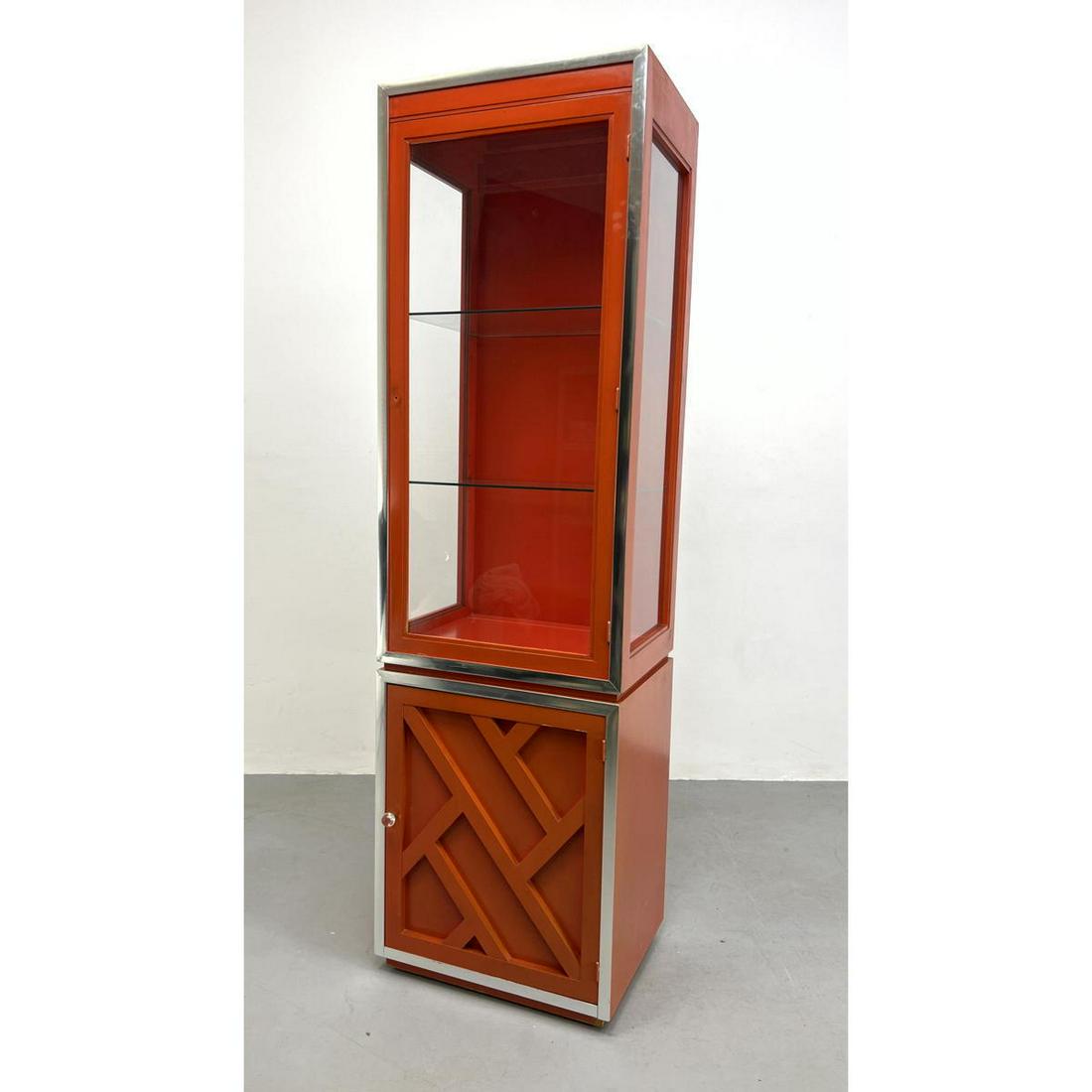 THOMASVILLE Red Lacquered Display Cabinet. Upper sectio (1 of 16)