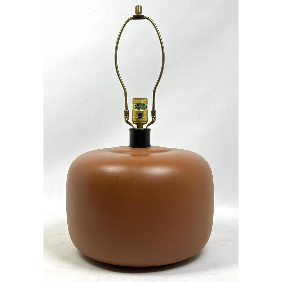 RAYMOR Pottery Table Lamp. Label.: RAYMOR Pottery Table Lamp. Label. Dimensions: H: 20 inches: W: 13 inches: D: 13 inches ---