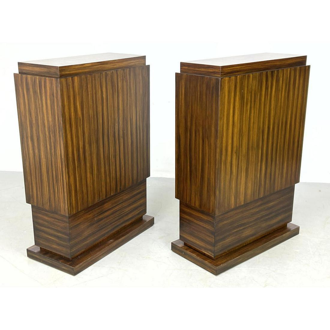 Pr Global Views Pedestal Display Stands. Striped Grain. (1 of 11)