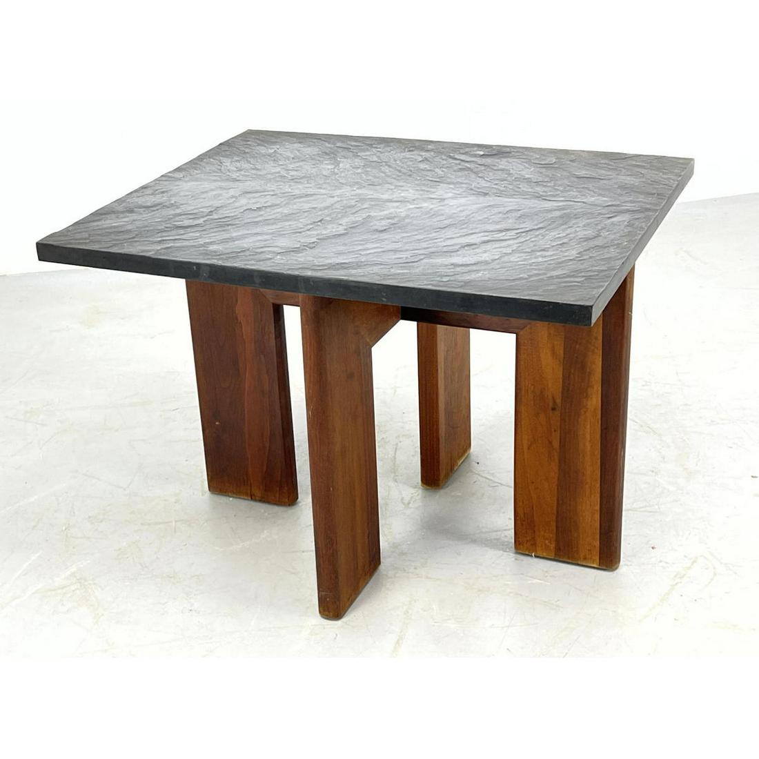 Adrian Pearsall Side Table. Open "X" Frame Walnut Base. (1 of 8)