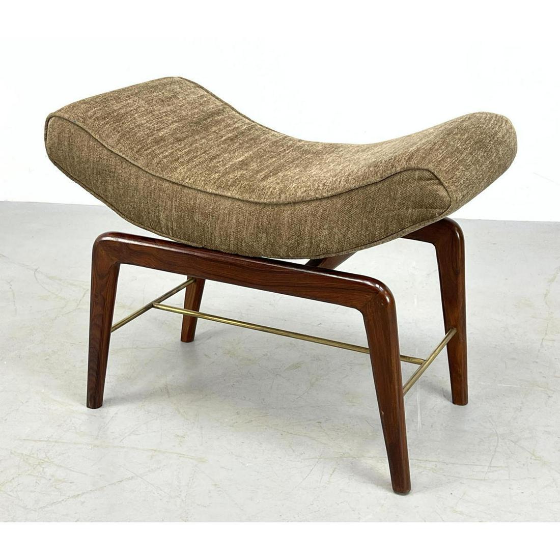 Stylish Italian Style Stool Bench. Curved top on wood b (1 of 7)