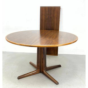 Niels O. Moller For Gudme Mobelfabrik Rosewood Dining T: Niels O. Moller For Gudme Mobelfabrik Rosewood Dining Table w/ 1 leaf Includes: 1 - 19 inch leaf Dimensions: H: 28 inches: W: 48 inches: D: 48 inches ---