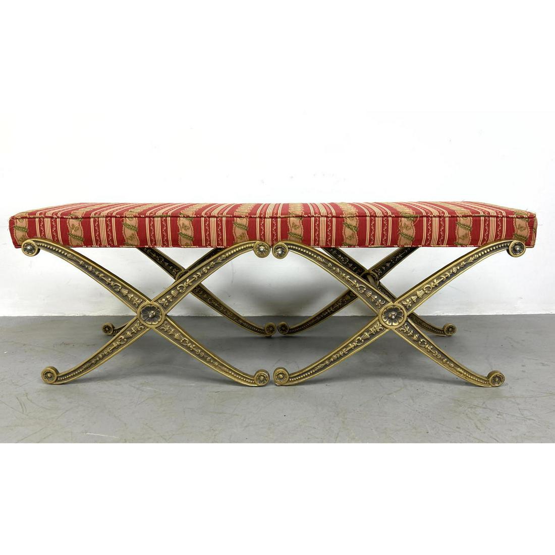 Decorator Metal Base Bench. Double "X' form bases with (1 of 12)