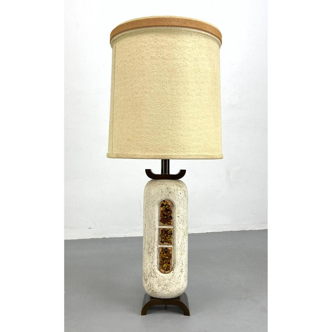 Modernist Pottery Table Lamp. Inset enamel panels. Pott (1 of 14)