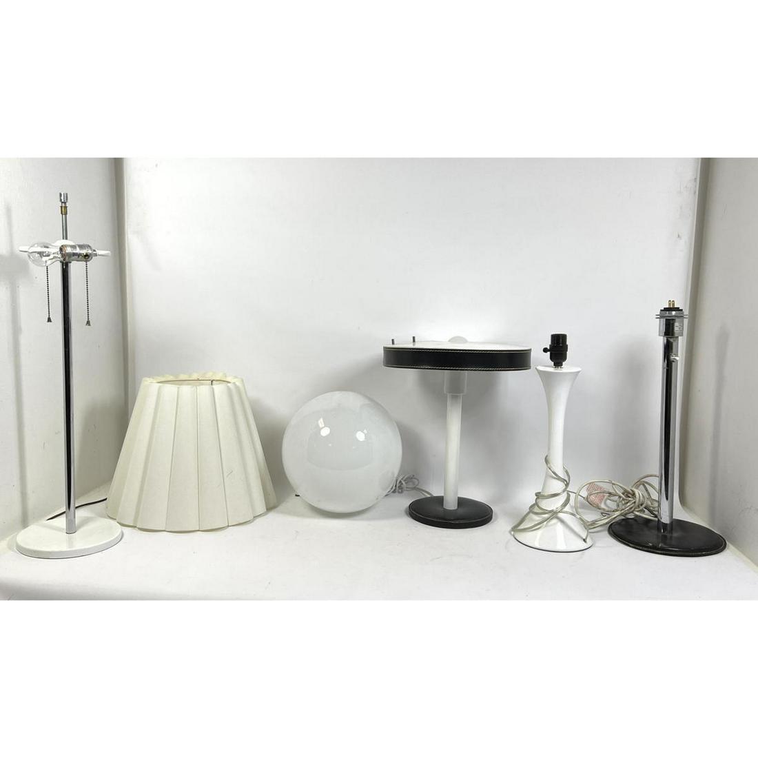 5 pcs. Robert Sonneman lamp, 2 leather Bound Lamps Vint (1 of 20)