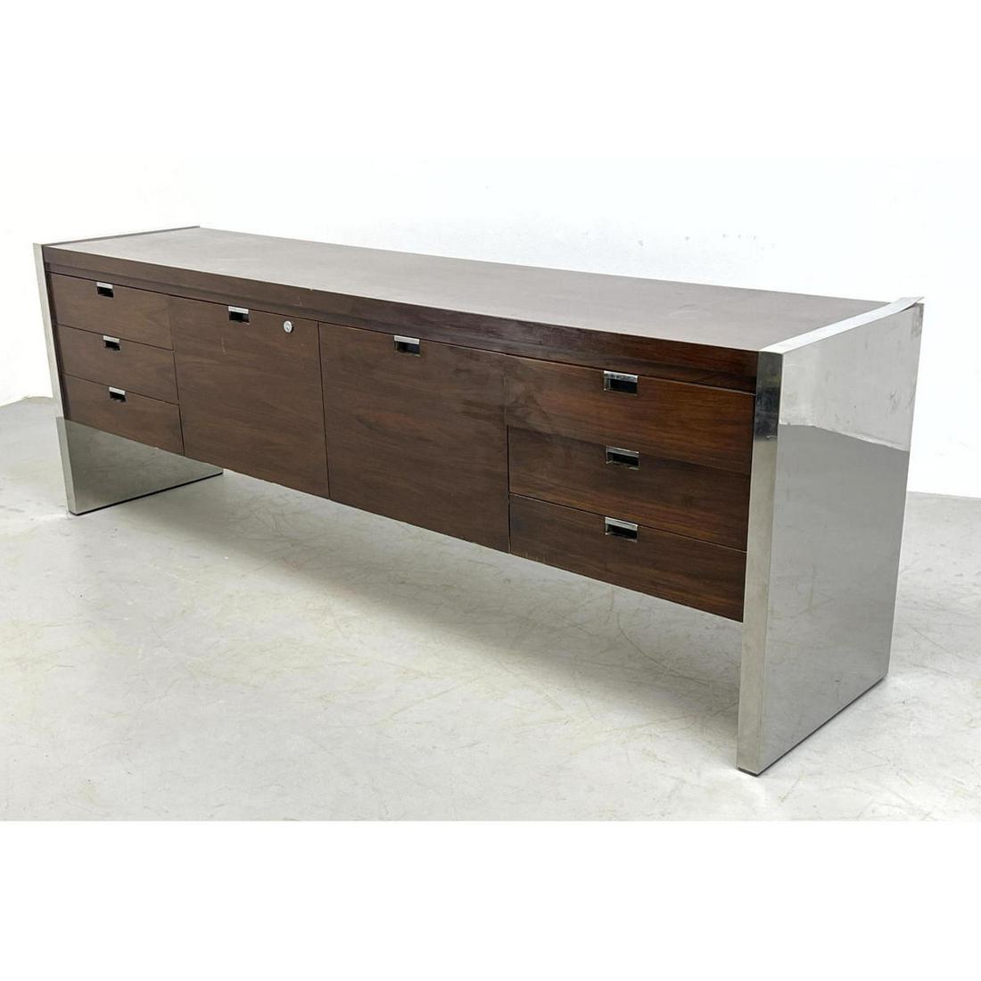 Roger Sprunger for Dunbar credenza with chrome sides (1 of 12)