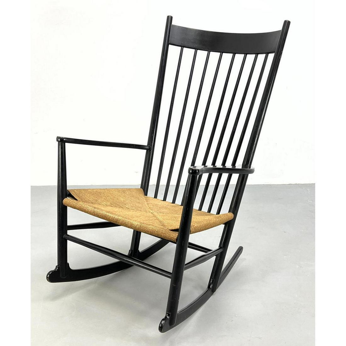Black Hans Wegner rocker. Mobler foil label. Made in De (1 of 11)
