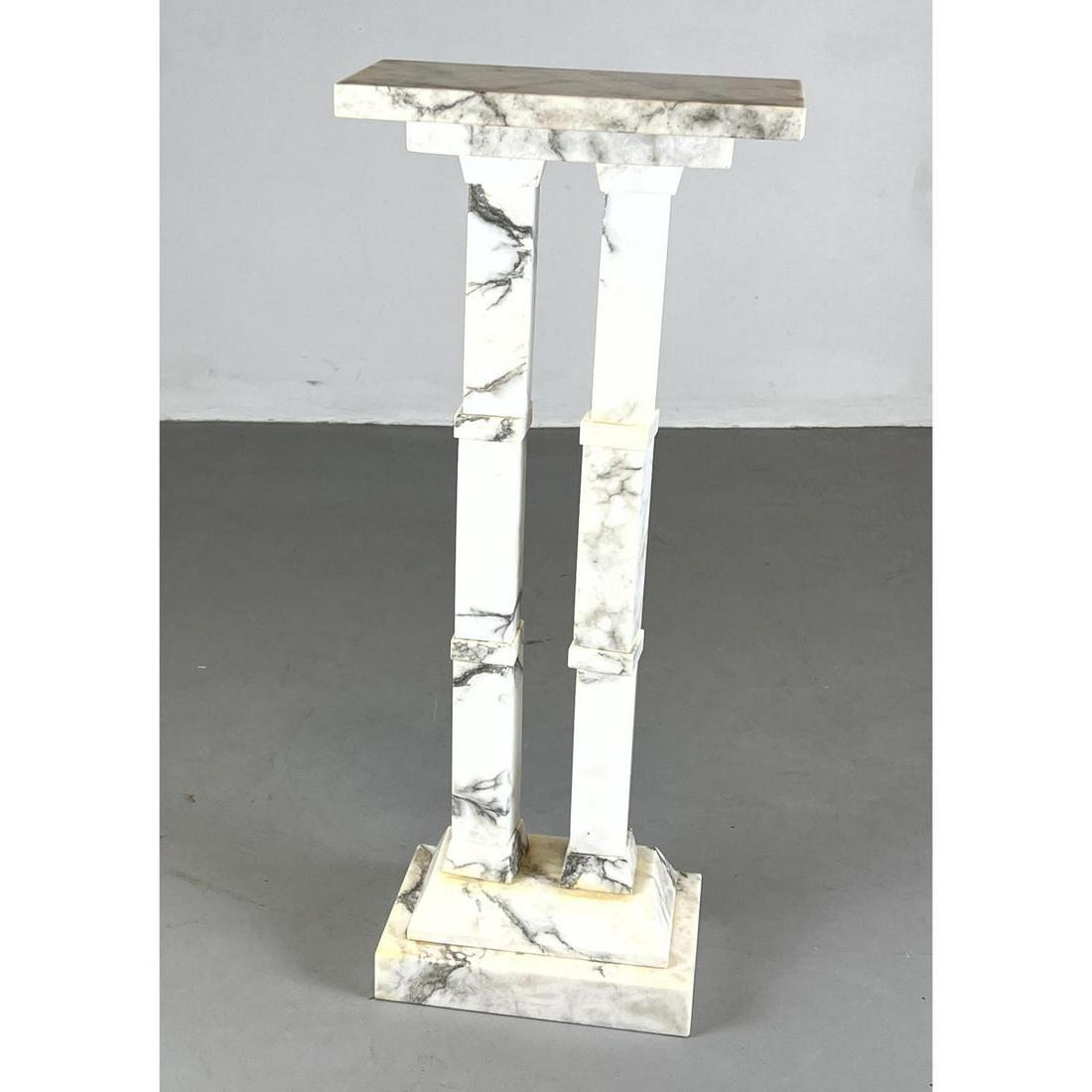 Italian Marble double column pedestal Marked made in It (1 of 13)