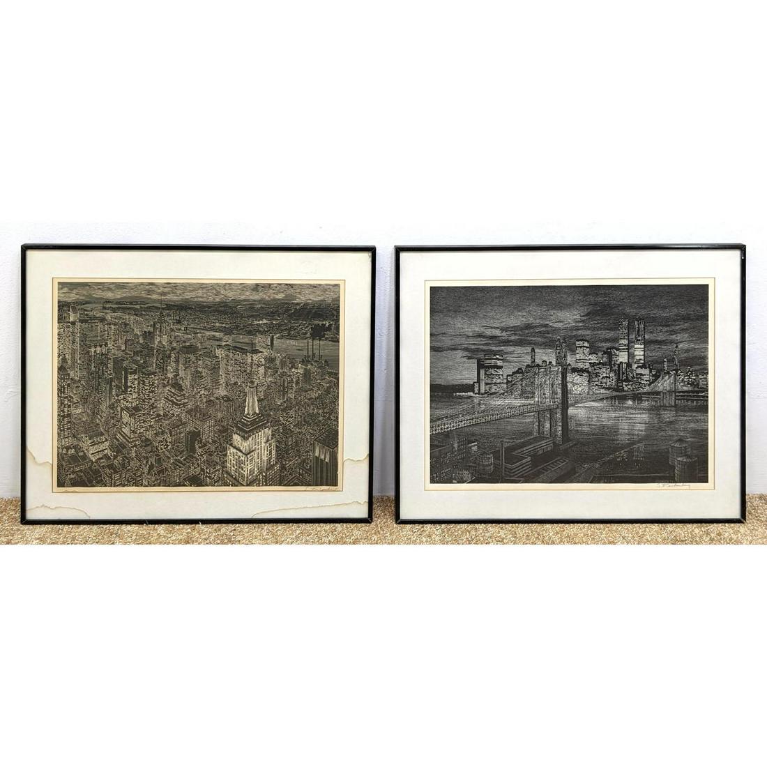 2pc S (SANDRA) FINKENBERG New York City Prints. 1) NYC (1 of 16)