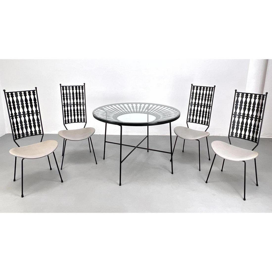 5pc Arthur Umanoff for Shaver Howard iron patio set. 4 (1 of 14)